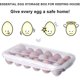 thumbnail image 3 of Refrigerator Plastic Egg Carton Stackable Egg Storage Plastic Egg Storage Box, 3 of 5