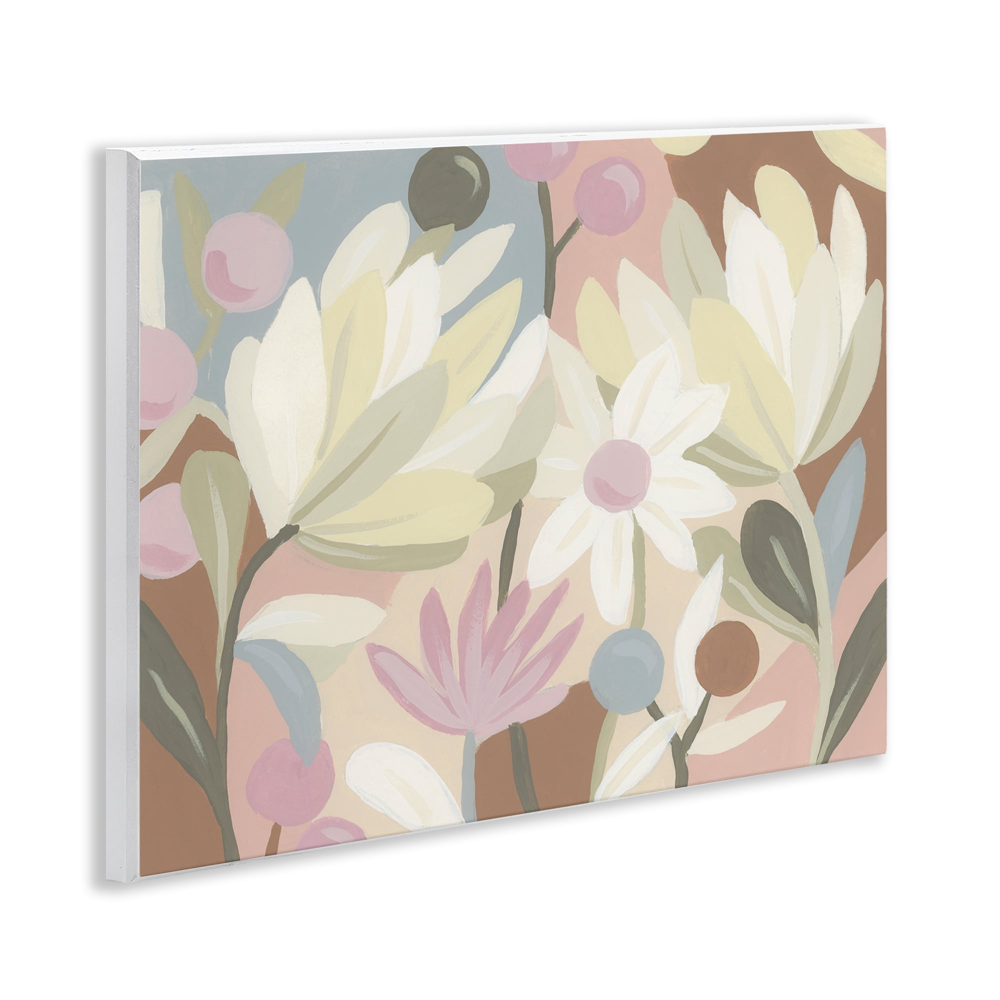 Stupell Industries Pastel Modern Flowers Plants & Flowers Painting Unframed Art Print Wall Art, 14 x 11