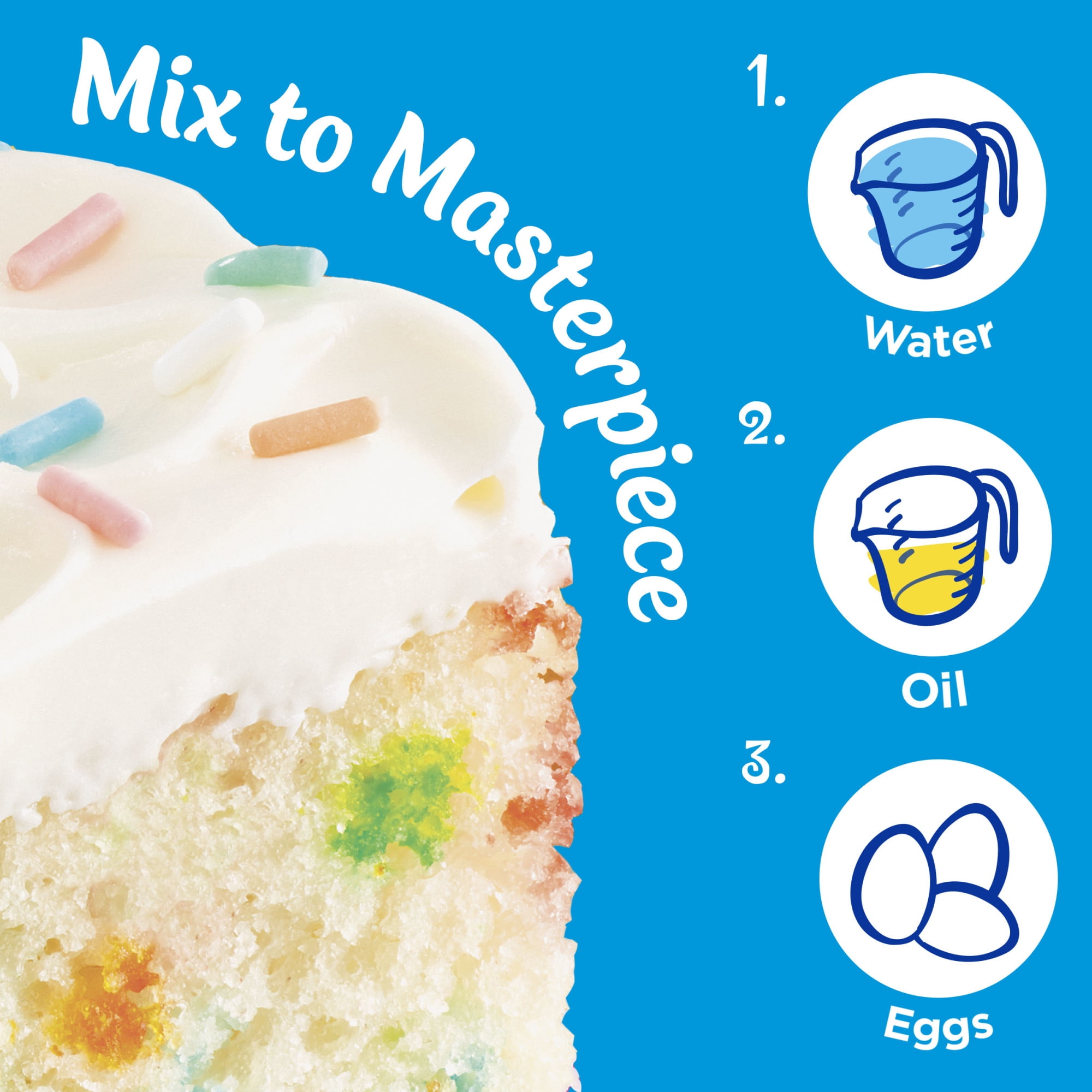 Pillsbury Funfetti Cake Mix with Candy Bits, 15.25 oz Box