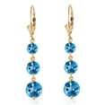 thumbnail image 2 of Galaxy Gold 7.2 Carat 14k Solid Gold Rainfall Blue Topaz Earrings, 2 of 3