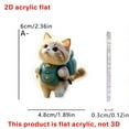 thumbnail image 3 of Cute 2D Acrylic Cow Keychain Pendant for Backpack, Wallet, Car, Cartoon Flat Animal Accessory, Durable Acrylic Material, Christmas Gifts for Kids, Teens, Family, Stocking Stuffers, 3 of 9