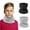 Black+Lightgray, variant on 2 Pack Kids Winter Neck Gaiter Scarf, Thick Soft Knit Neck Warmer for Boys and Girls, Cozy Breathable for Cold Weather