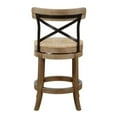 thumbnail image 4 of Home Square 24" Myrtle Swivel Counter Stool in Wheat Wire-Brush - Set of 3, 4 of 4