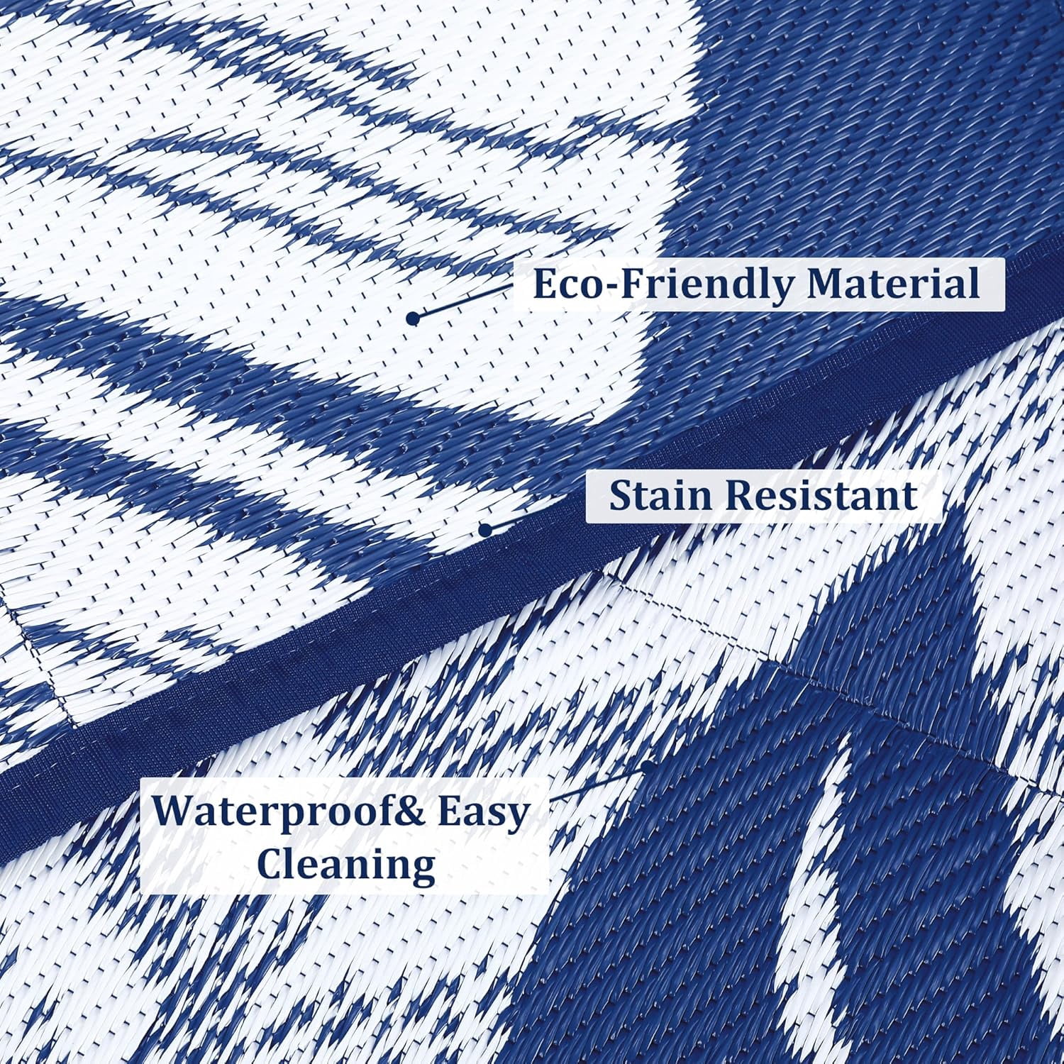 5*8ft/6*9ft/9*12ft/8*10ft/9*18ft/10*14ft/10*20ft Plastic Straw Rug Outdoor Rug Modern Leaves Area Rug Waterproof Patio Rug Outdoor Camping Rug for RV Porch Deck Camper Balcony Backyard