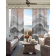 thumbnail image 4 of Gray Waves Coastal Blackout Curtains for Bedroom, Grey Ombre Summer Beach Oceans Room Darkening Window Drapes for Living Room, Thermal Insulated Grommet Curtains, 27.5x39 inch, 2 Panels, 4 of 9