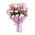 thumbnail image 1 of Ramo de flores de ganchillo para decoración del hogar, artesanía delicada y elegante, decorativo para boda. Púrpura, 1 of 9