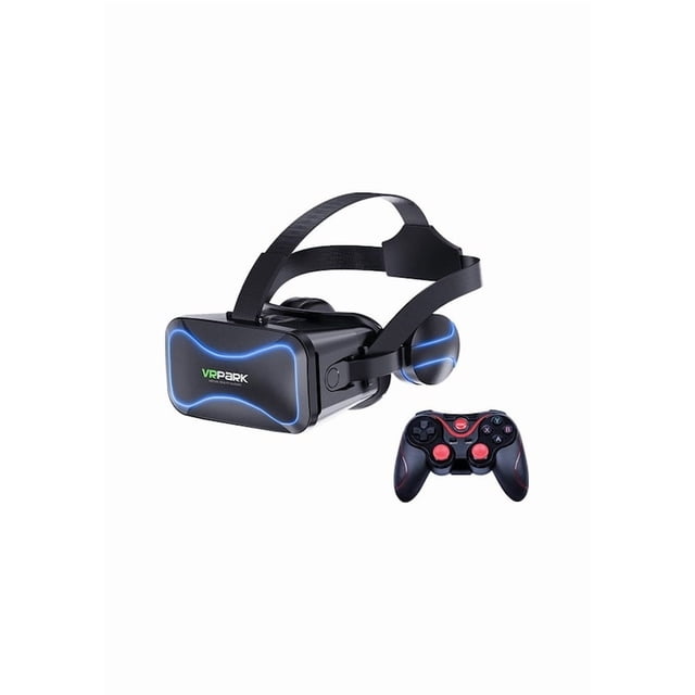 VRPARK J30+X3 Smart Virtual Reality Headset - 3D Immersive Gaming & Cinema Experience, Panoramic View, Comfortable Design, Advanced VR Technology for Movies & Virtual Exploration, Black