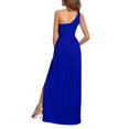 thumbnail image 4 of JUNWELL Robes d'Invité de Mariage pour Femmes une Épaule Sans Manches Élégante Robe de Soirée Plissée Fendue Robe Maxi Formelle, 4 of 7