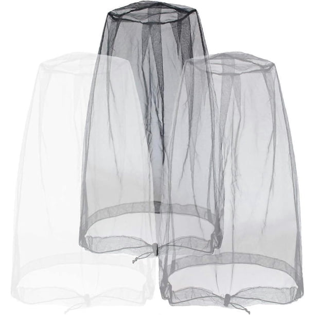 Mosquito Head Net Mosquito Head Net for Invisible UMS Insects Mosquito Biting Any Outdoor Activities (Set of 3 Gray + Black)