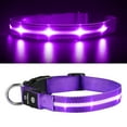 thumbnail image 3 of MASBRILL LED Dog Collar, USB Rechargeable Light Up Dog collar,Light Flashing Dog Collar Purple L, 3 of 8