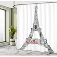 thumbnail image 5 of Ambesonne Black White Shower Curtain, Paris France Tour, 69"Wx75"L, Black White, 5 of 5
