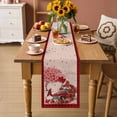 thumbnail image 2 of Red Valentine's Day Table Runner 48 Inches Long Farmhouse Dress Scarves, Vintage Love Heart Roses Truck Gnomes Dining Tablerunner for Coffee Table/Kitchen Island/Party Décor, 13" x 48", 2 of 8