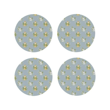 

Tideii Baby Elephant Giraffe for Leather Coasters 4 Pieces Anti-fouling and Anti-scalding Decorative Coasters Suitable for Restaurants Kitchens Coffee Shops-Round Shape