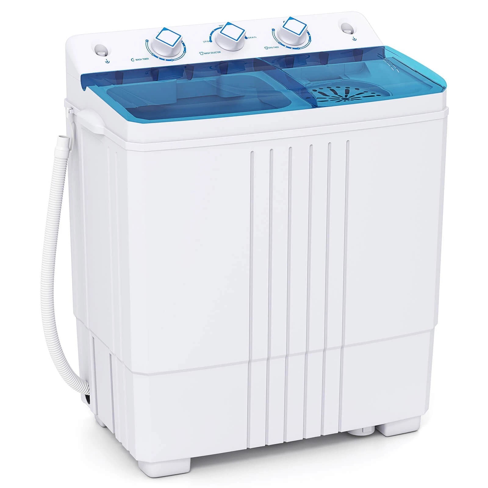 Harmijoy Compact Mini Portable Twin Tub Washing Machine 20 Lbs Washer Spinner