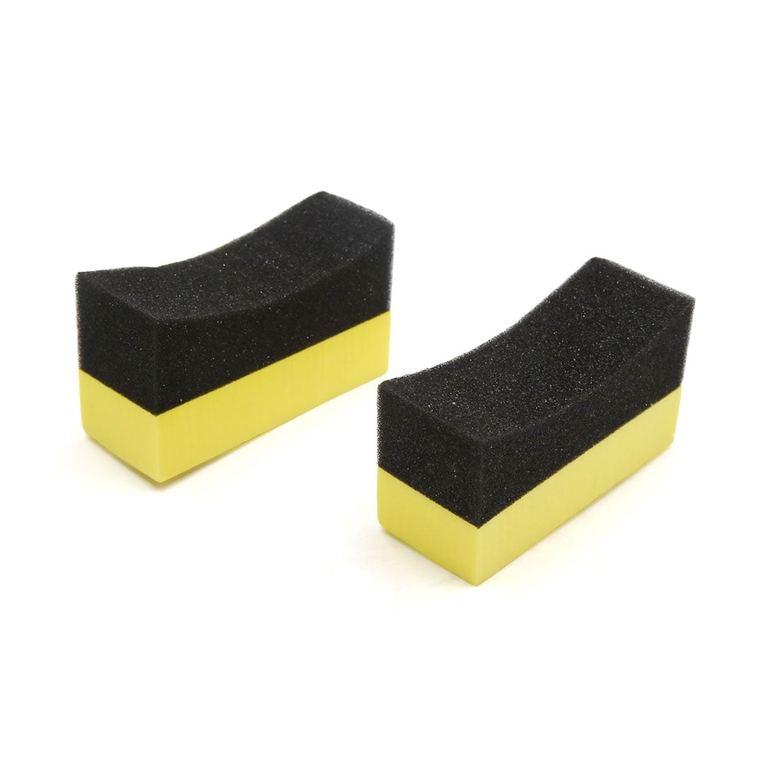 Waxing Polishing Sponge Pads Tyre Clean Brush 2 Pcs U-Shape Tire for Auto Car