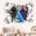 thumbnail image 3 of Frozen Wall Stickers Elsa Anna 3D wall stickers Children's wall stickers Cartoon characters wall stickers Cartoon background Wall decoration Birthday gift Children's bedroom decoration 55*40CM, 3 of 6