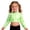 Green#9527, variant on BOOMNY Carnival Toddler Baby Girls Sequins Tshirts Long Sleeve Cropped Dance Tshirts for Girls Metallic Shiny Breathable Loose Fit Party Stage Performance Tops