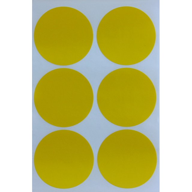 Royal Green - Round 2 inch Yellow Sticker 50mm - Color Coding dot Labels Permanent Adhesive Circles - 540 Pack