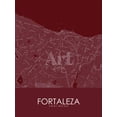 thumbnail image 1 of Fortaleza, Brazil Red Map, Unframed Poster Wall Art Sold by Art.Com, 1 of 4