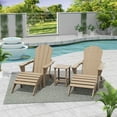 thumbnail image 4 of WestinTrends Malibu 5-Piece set classic Adirondack chairs with ottoman and a small coffee table (2 seater), Weathered Wood, 4 of 13