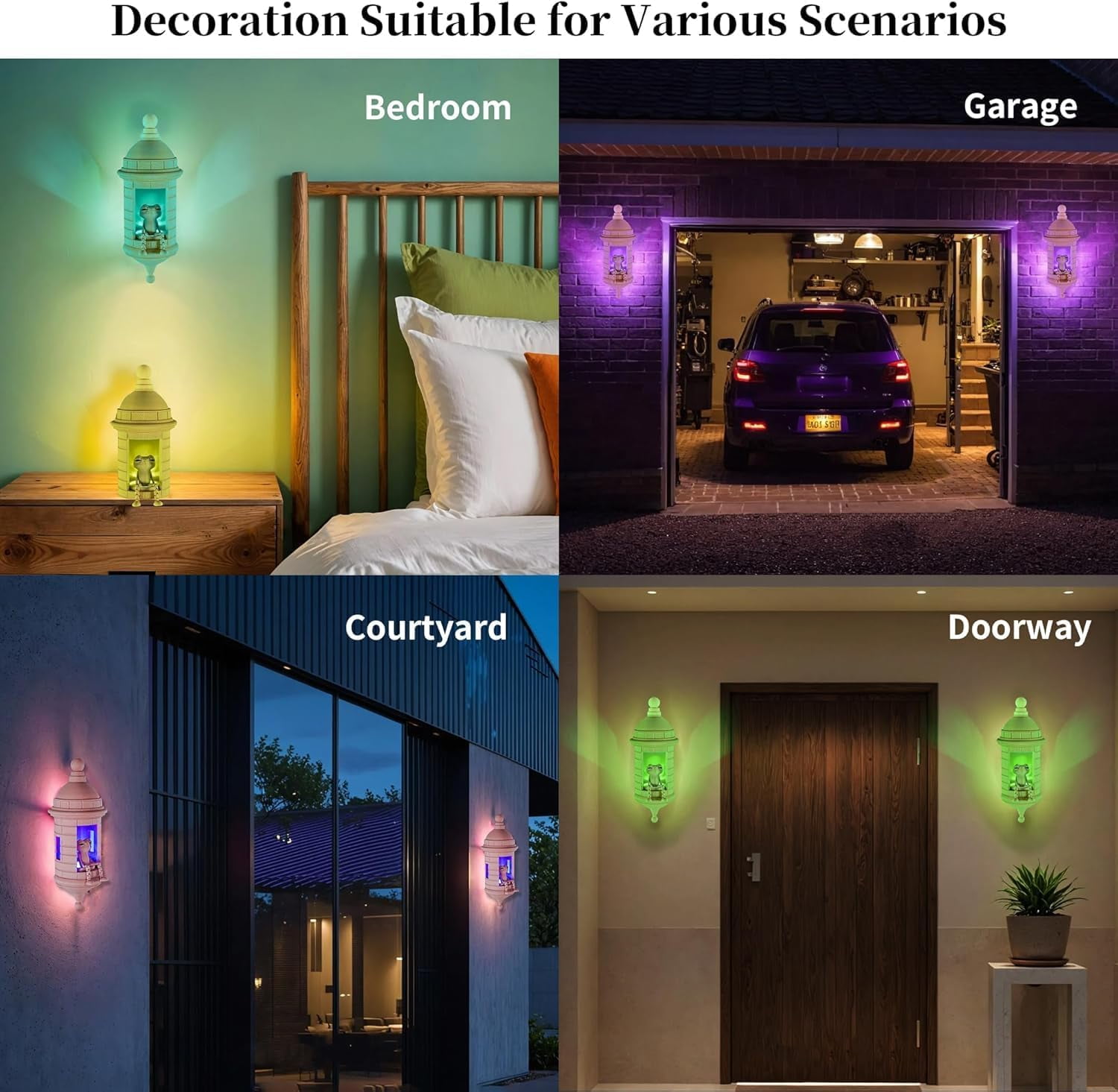Puerto Rican Garita Wall Lamp with Coqui Sound, Multi-Color LED Night Light & Remote Control Decor