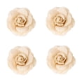 thumbnail image 3 of BESTYASH 4Ud Flores De Tela Decorativas Beige Para Bodas Hechas Y Reutilizables, 3 of 8