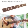 thumbnail image 4 of Wood Guitar Fretboard, 41 Inch Wood Guitar Neck Shell Inlay  for Acoustic Folding Guitars, 4 of 8