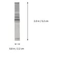 thumbnail image 3 of 22mm Shark Mesh Stainless Steel Watch Band Strap Folding Clasp Watchband (Short Pattern Silver), 3 of 8