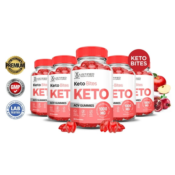 (5 Pack) Keto Bites ACV Gummies 1000MG Dietary Supplement 300 Gummys