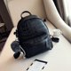 thumbnail image 1 of Mini Mochila De Cuero PU para mujer, bonita mochila pequeña para mujer, mochila negra blanca para niñas adolescentes, moda Fivean unisex, 1 of 2