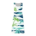 thumbnail image 5 of Hrsba Summer Dresses for Women,Sleeveless Crew Neck Tropical Print Ruffled Tiered Dress for Beach Activities, 5 of 5