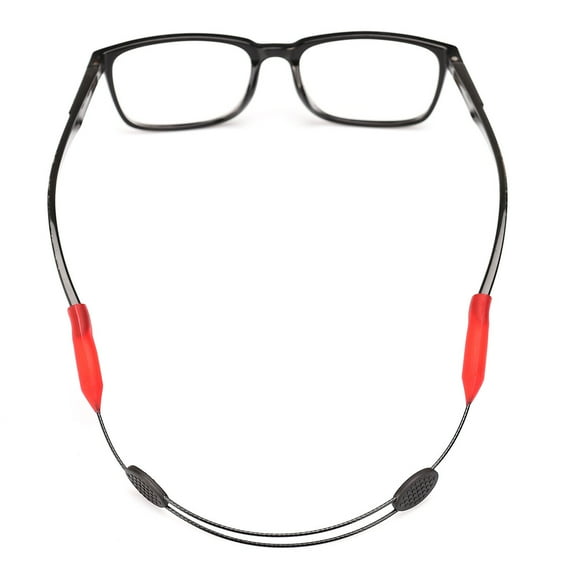 Sparsain Universal Adjustable Silicone Cord for Safety Glasses Sunglasses Eyeglass Strap Cord for Outdoor Sports (Red)