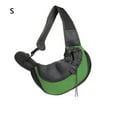 thumbnail image 2 of Bolsa de transporte para mascotas de tela Oxford, cremallera ajustable portátil, forro Flexible transpirable, bolsos de hombro de viaje Hábitats y jaulas para animales pequeños Verde Pequeño Greeniant  PT004329-10, 2 of 6