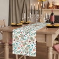 thumbnail image 2 of Table Runners 120 Inches Long Dress Scarves, Boho Flower Farmhouse Coffee/Dining/Kitchen Table Runner for Living Room, Spring Watercolor Paisley Floral Leaf Plant 13x120 Inch, 2 of 9