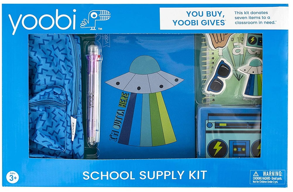 yoobi blue flat mini supply kit 