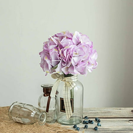 Efavormart 5 Pack | 25 Heads Silk Hydrangea Artificial Flower Bushes Wedding (Best Blue Hydrangea For Zone 5)