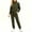 Army Green, variant on Asgosdo Sweat Sets for Women 2 Piece Tracksuits Plus Size Long Sleeve Half Zip Sweatshirt and Jogger Sweatpant with Pockets Fall Athletic Workout Outfits