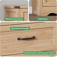 thumbnail image 6 of FANRAL 3 Drawer Modern Farmhouse Nightstand,Wooden Bedside Table with Storage,Sturdy End Table for Bedroom Living Room,Natural Oak Night Stand, 6 of 7