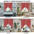 thumbnail image 3 of Red Striped Swag Valances for Windows, Kitchen Window Curtains Over Sink, Classic Minimalist Waves Lines Pattern Window Treatment Curtains for Living Room/Bedroom Curtains 2 Panel Sets 36"x45", 3 of 8