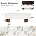 thumbnail image 5 of StorageWorks Upholstered Flip Top Storage Bench with Solid Wood Leg for Bedroom, 5 of 10