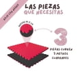 thumbnail image 2 of Piso Tatami 3m² 3pz Artes Marciales Gym Foamy 100x100x2cm Rojo/Negro, 2 of 5