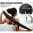 thumbnail image 4 of 1 Pieces African Net Bath Sponge, African Scrubbing Long Net Rag, Exfoliating Shower Body Scrubber Back Scrubber Skin Smoother,Great for Daily Use (Black), 4 of 8