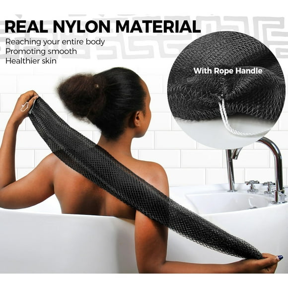 CHENMEI African Net Sponge Real African Exfoliating Body Scrubber Sponge with Knots African Net Shower Washcloths for Exfoliator Body Bathing Accessories