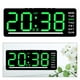 thumbnail image 1 of Reloj digital Reloj LED Fácil de leer Decoración del hogar con temperatura Reloj de mesa Reloj de pared para mesa Dormitorio Fondo de oficina Número verde, 1 of 8