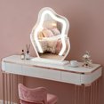 thumbnail image 5 of Odernirror Vanity Makeup Mirror with Lights Metal Tabletop HD Glass Mirror 13"x17",White, 5 of 7