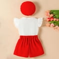 thumbnail image 7 of Hessimy Baby Girl Outfit Tops and Shorts Set Toddler Girl Spring Summer Clothes,Spring Summer Wear(Red,3-4 Years), 7 of 7