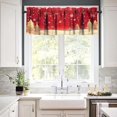 thumbnail image 6 of Christmas Valance Curtains, Xmas Red Gold Snowflakes Merry Christmas New Year Winter Holiday Party Window Curtain Valances for Kitchen Living Room Bedroom, 54x18 Inch, 6 of 6