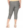 thumbnail image 3 of Moa Collection Women's Plus Size Slim Fit Pocket Jeggings Capri Pants for Everyday Wear, 3 of 6