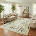 thumbnail image 5 of CHITOOMA 5'x7' Area Rugs for Living Room, Modern Floral Area Rugs Machine Washable Rugs, Botanical Indoor Carpet Soft Rugs for Bedroom Dining Room Dorm Office, Beige, 5 of 7