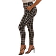 thumbnail image 4 of High Waist Sculpting Treggings With Front Pockets - Black, White, Mustard Plaid, 4 of 9